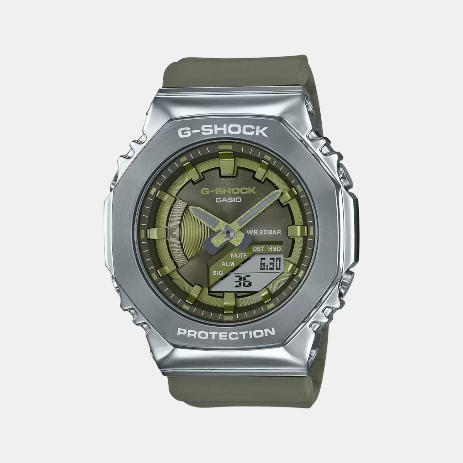 G-Shock Women Quartz Green Dial Analog-Digital Resin Watch G1163