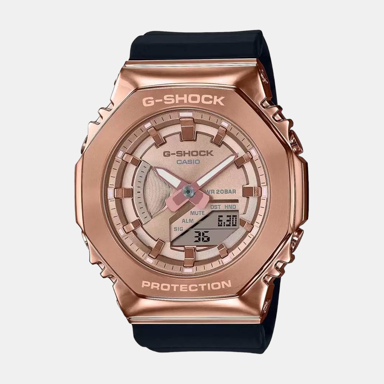 G-Shock Women Quartz Gold Dial Analog-Digital Resin Watch G1165