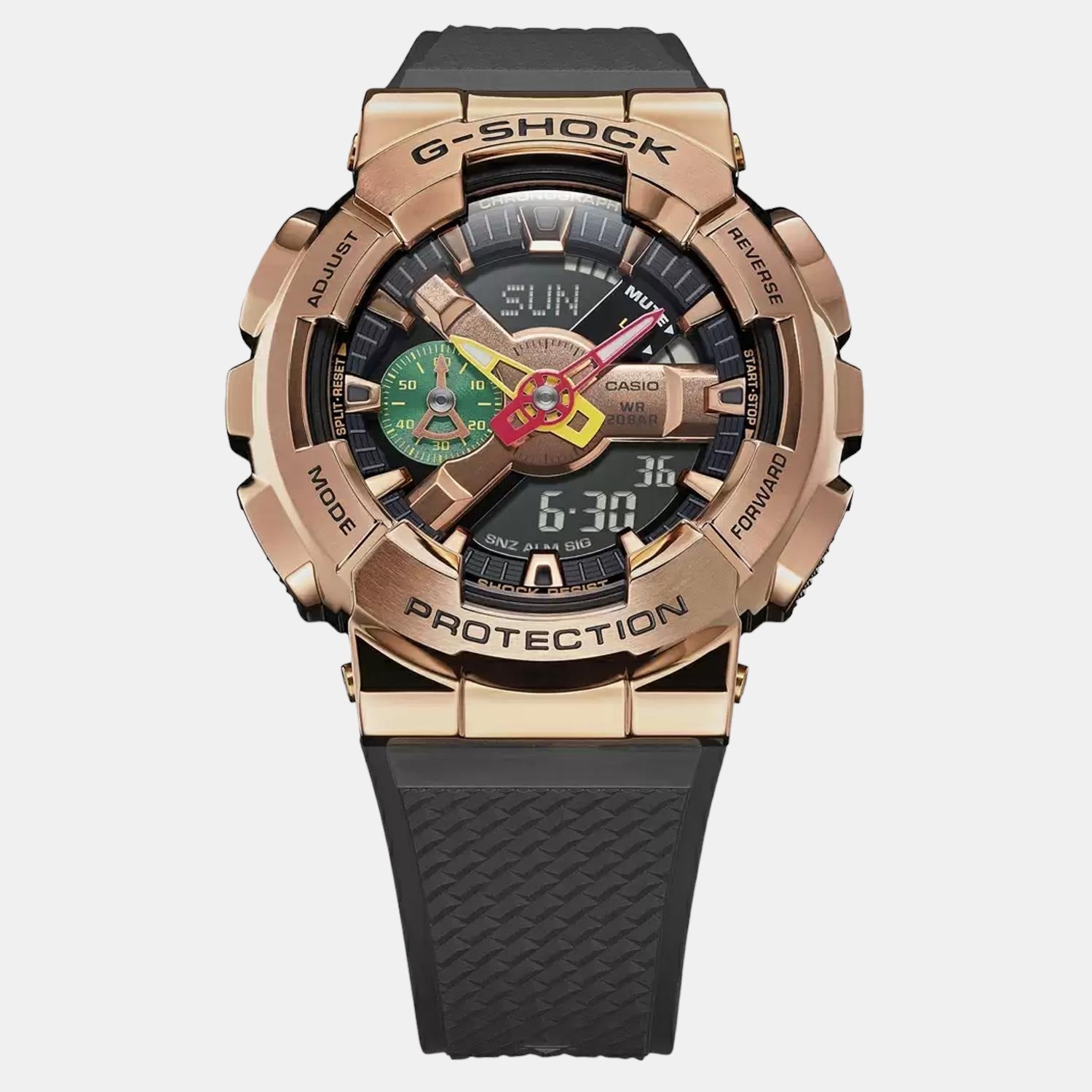 G-Shock Men Quartz Gold Dial Analog-Digital Resin Watch G1170
