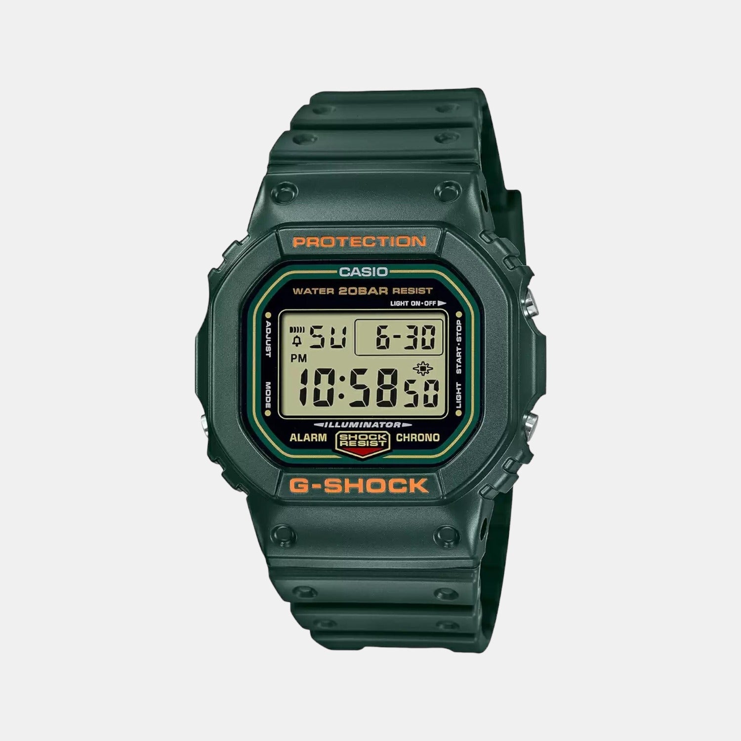 G-Shock Men Quartz Green Dial Digital Resin Watch G1173