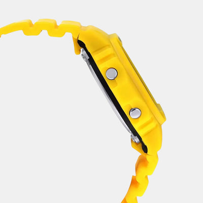 G-Shock Men Quartz Yellow Dial Digital Stainless Steel Watch G1184