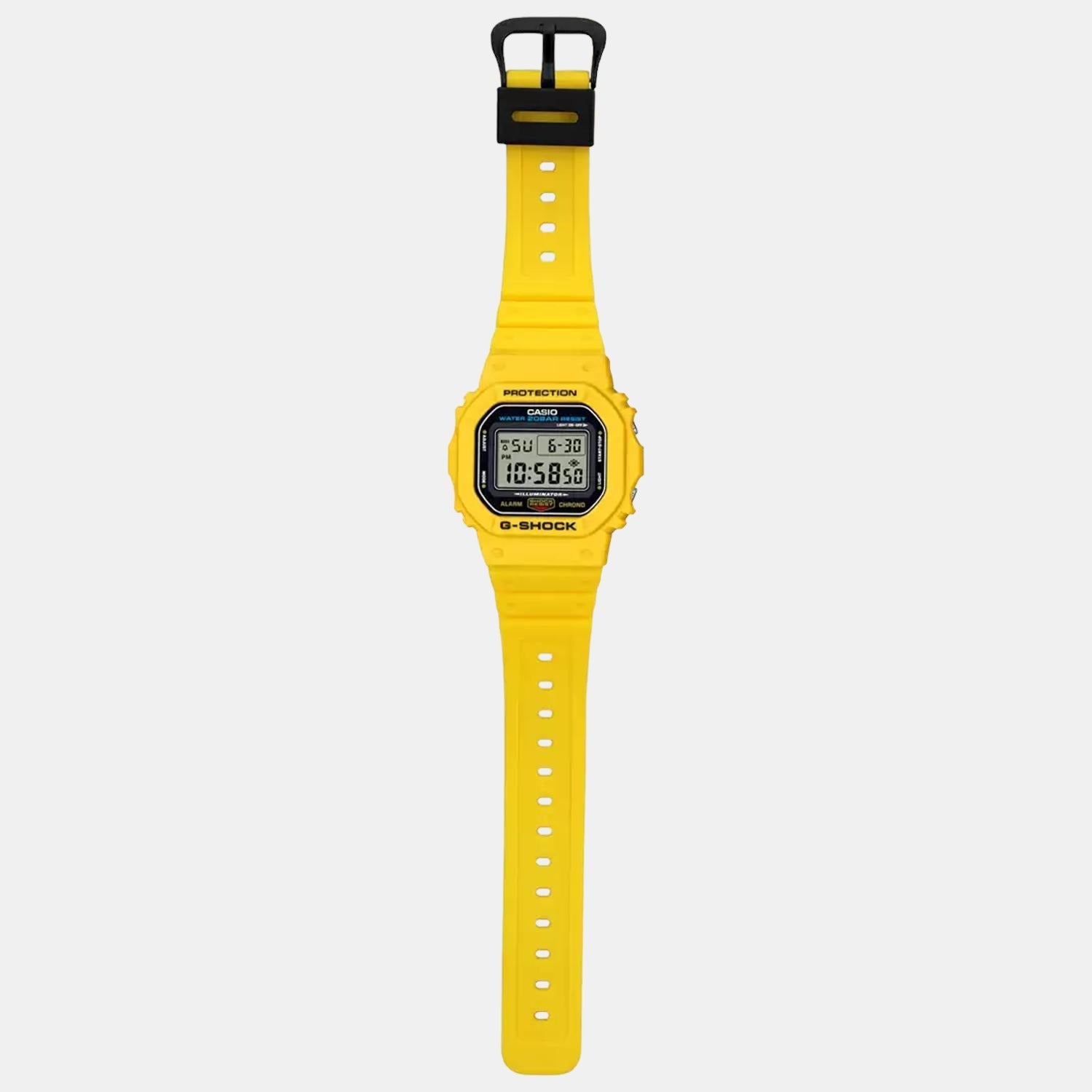 G-Shock Men Quartz Yellow Dial Digital Stainless Steel Watch G1184