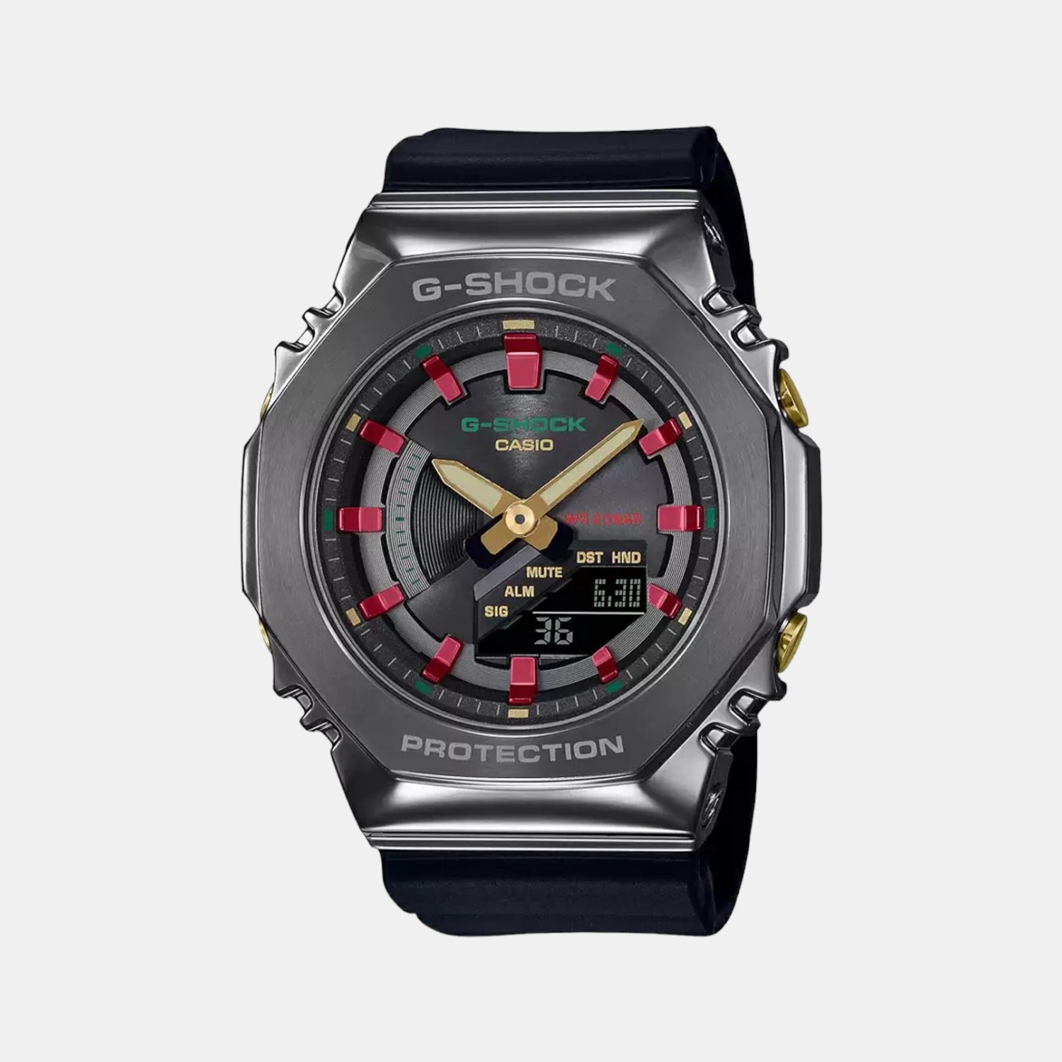 G-Shock Women Quartz Black Dial Analog-Digital Stainless Steel Watch G1185