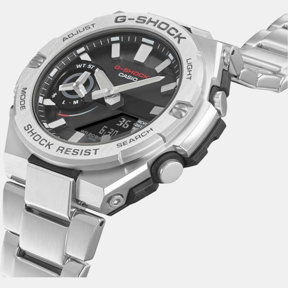 G-Shock Men Quartz Black Dial Analog-Digital Stainless Steel Watch G1235