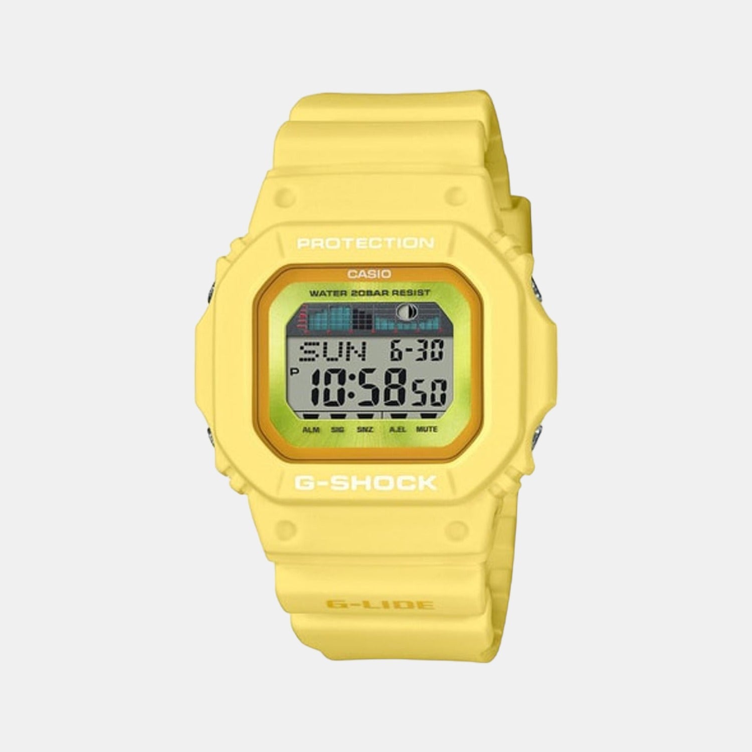 G-Shock Men Quartz Gold Dial Digital Resin Watch G1246
