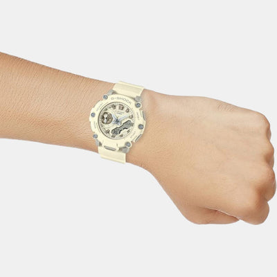 G-Shock Women Quartz Beige Dial Analog-Digital Resin Watch G1252