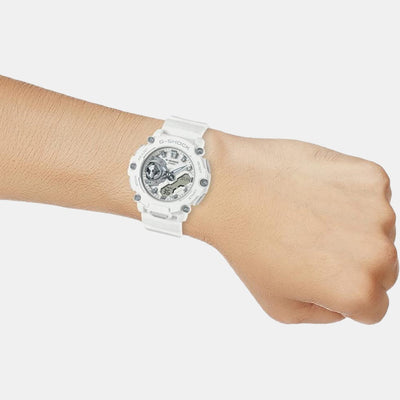 G-Shock Women Quartz White Dial Analog-Digital Resin Watch G1254