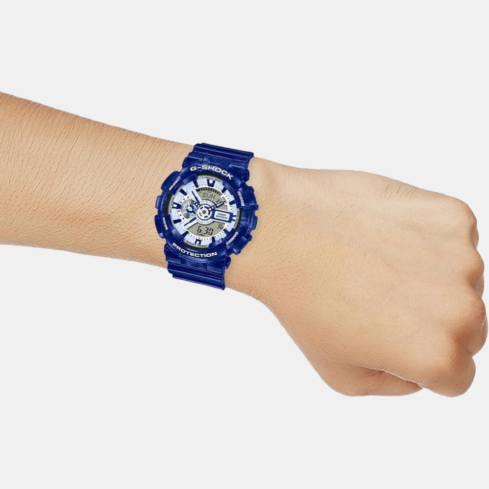 G-Shock Men Quartz Blue Dial Analog-Digital Resin Watch G1258