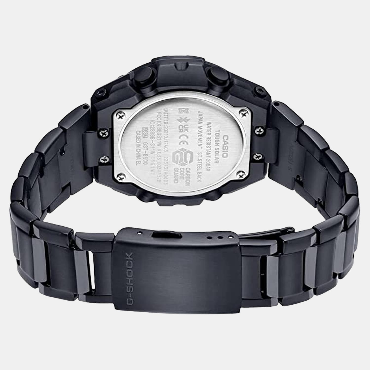 G-Shock Men Quartz Black Dial Analog-Digital Stainless Steel Watch G1275