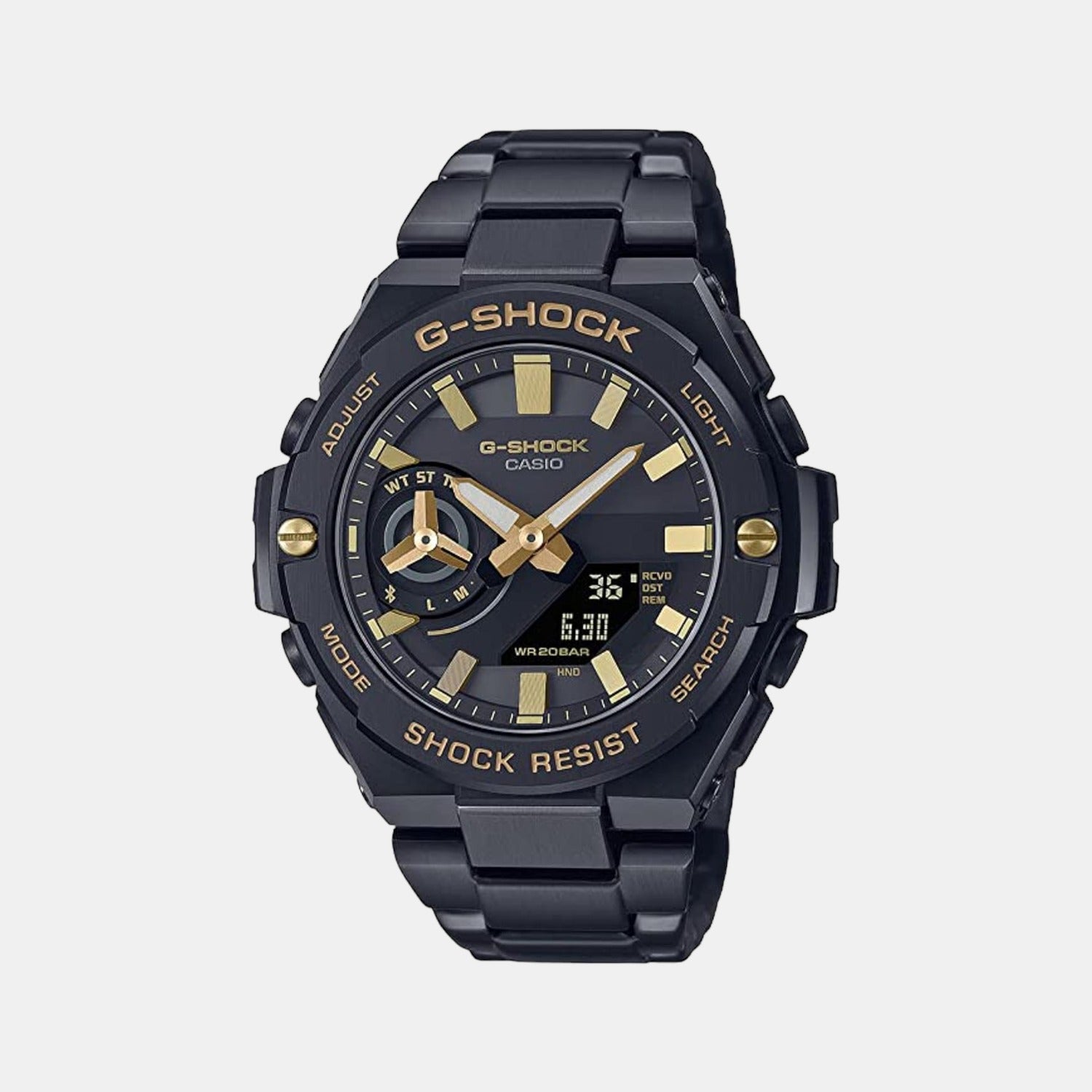 G-Shock Men Quartz Black Dial Analog-Digital Stainless Steel Watch G1275