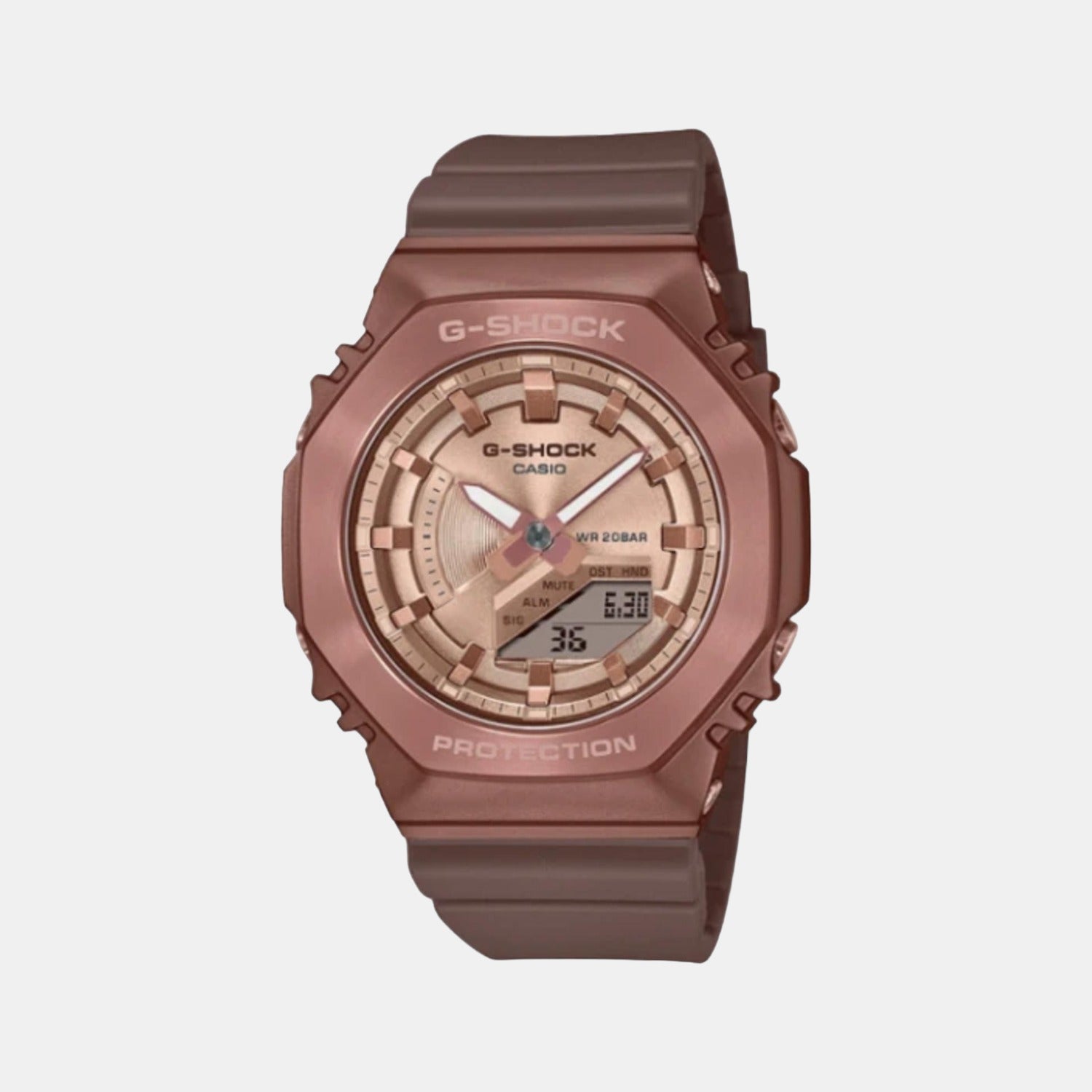 G-Shock Men Quartz Rose Gold Dial Analog-Digital Resin Watch G1284