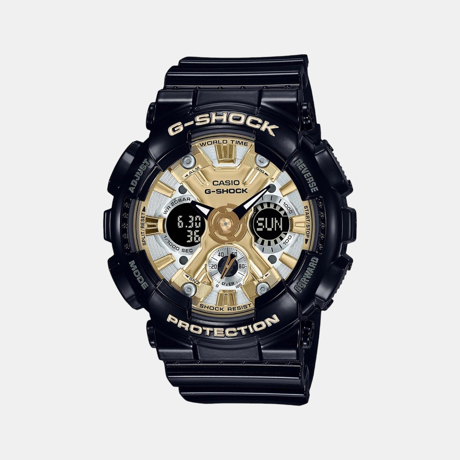 G-Shock Men Quartz Gold Dial Analog-Digital Resin Watch G1287
