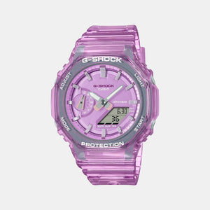 G-Shock Men Quartz Purple Dial Analog-Digital Resin Watch G1290