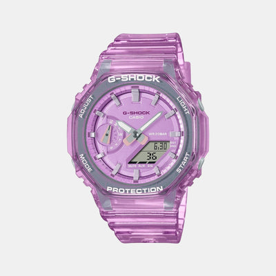 G-Shock Men Quartz Purple Dial Analog-Digital Resin Watch G1290
