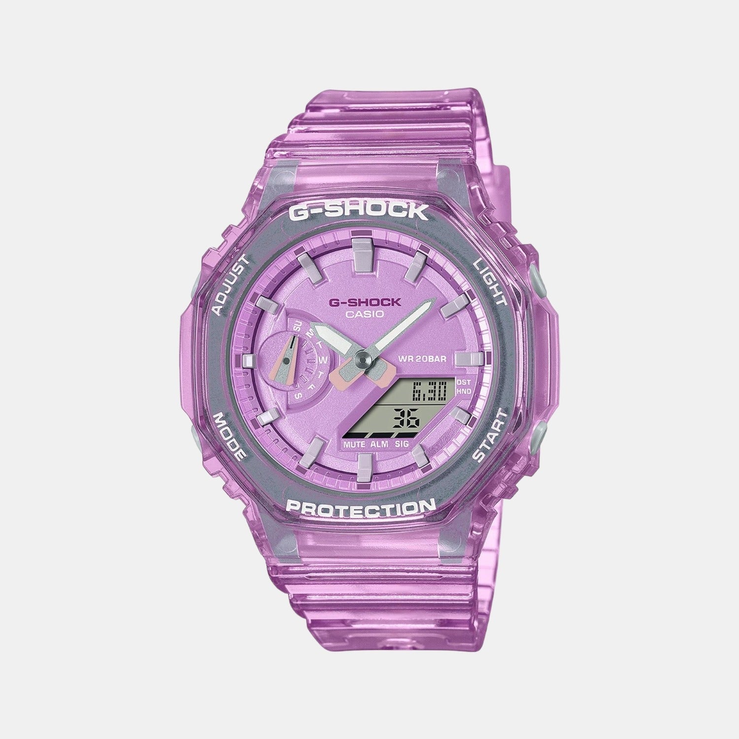 G-Shock Men Quartz Purple Dial Analog-Digital Resin Watch G1290