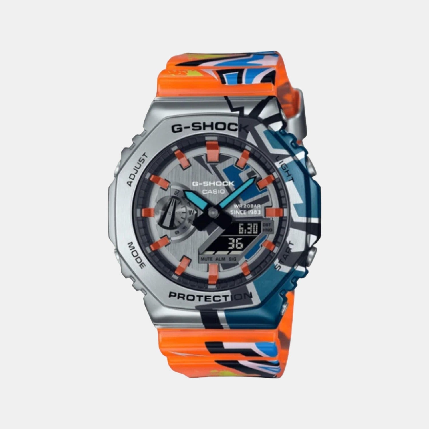 G-Shock Men Quartz Two Tone Dial Analog Resin Watch G1293
