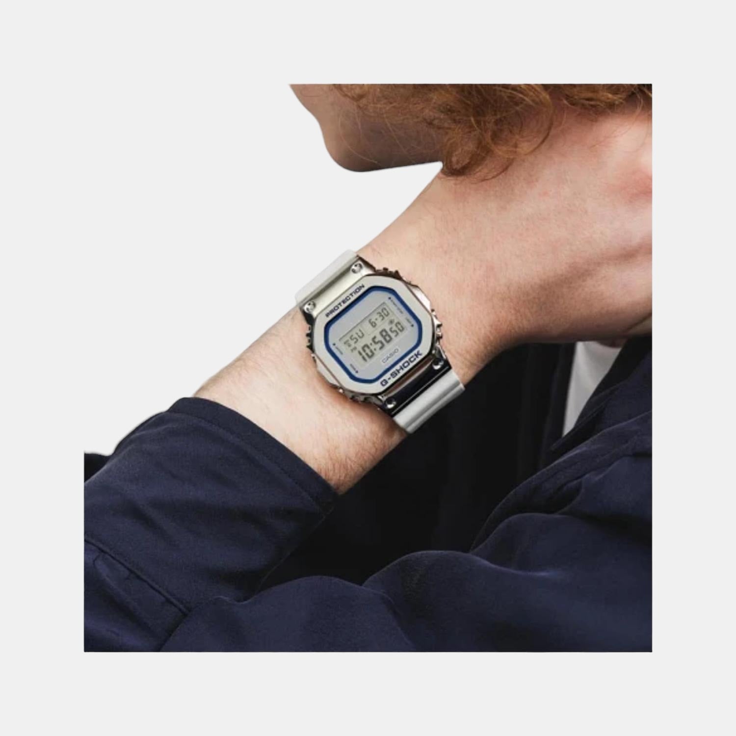 G-Shock Men Quartz Grey Dial Digital Resin Watch G1313