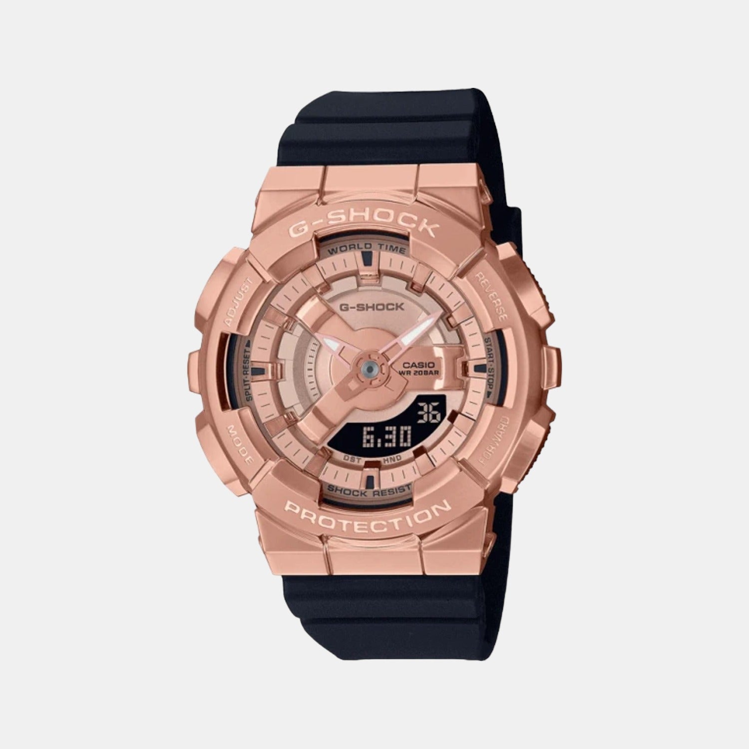 G-Shock Women Quartz Rose Gold Dial Analog-Digital Resin Watch G1315