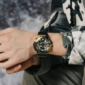 Casio G-Shock G-SHOCK 40th Anniversary Adventurer’s Stone Series 110 Series Gold Dial Men 48.8mm G1346 GM-114GEM-1A9