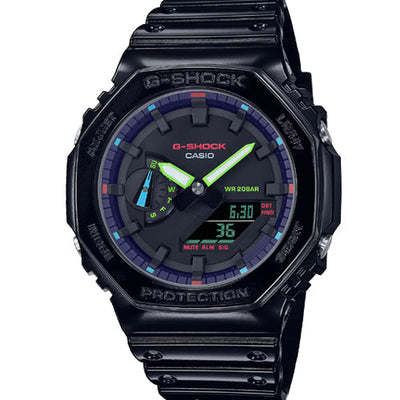 Casio G-Shock Black Dial Men 45.4mm G1367 GA-2100RGB-1A