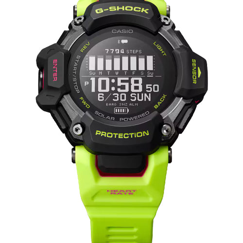 Casio G-Shock G-SQUAD GBD-H2000 Series Black Dial Men 52.6mm G1380 GBD-H2000-1A9
