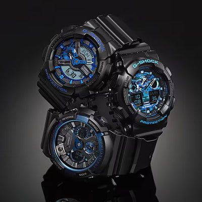 Casio G-Shock GA-100 Series Blue Dial Men 51.2mm G1398 GA-100CB-1A