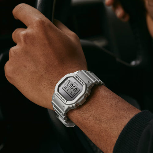 Casio G-Shock 5600 Series Silver Dial Men 42.8mm G1408 DW-5600FF-8