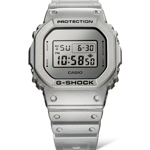 Casio G-Shock 5600 Series Silver Dial Men 42.8mm G1408 DW-5600FF-8