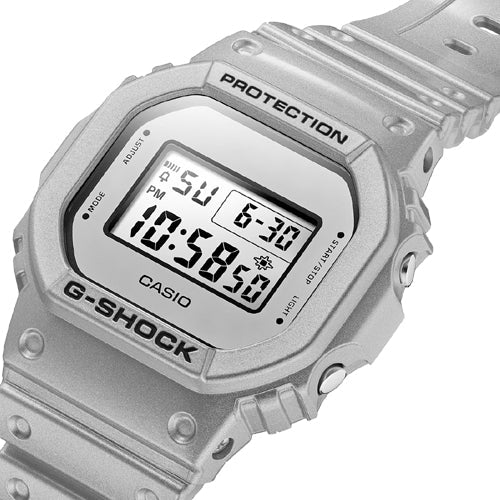Casio G-Shock 5600 Series Silver Dial Men 42.8mm G1408 DW-5600FF-8