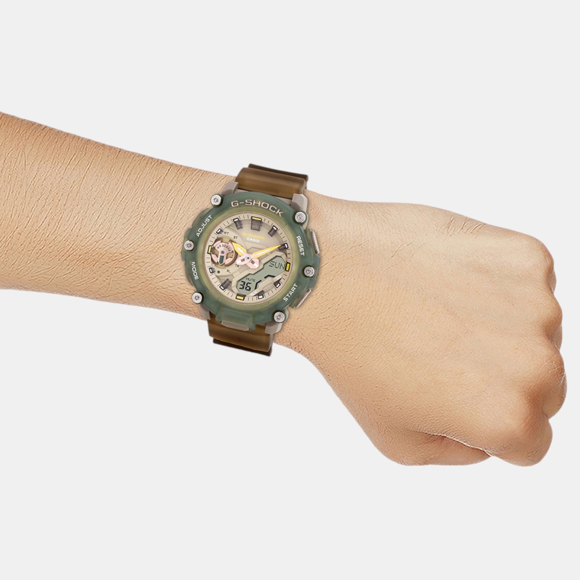 G-Shock Women Quartz Green Dial Analog-Digital Resin Watch G1421