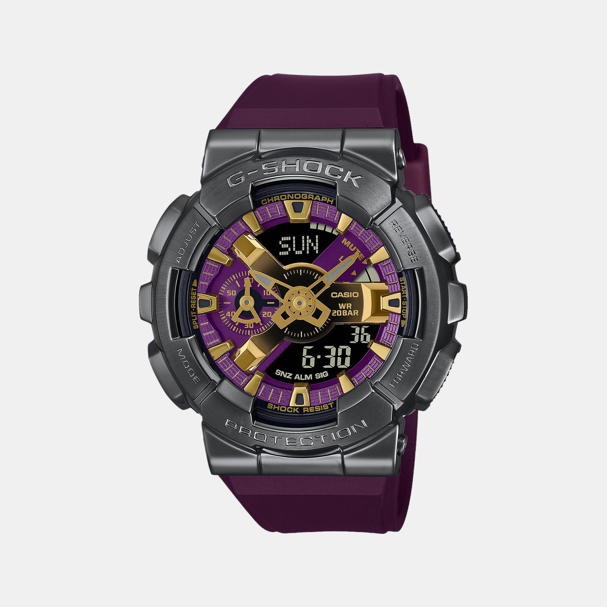 G-Shock Men Quartz Purple Dial Analog-Digital Resin Watch G1435