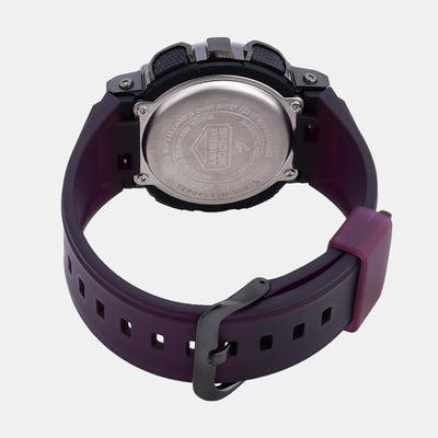 G-Shock Men Quartz Purple Dial Analog-Digital Resin Watch G1435