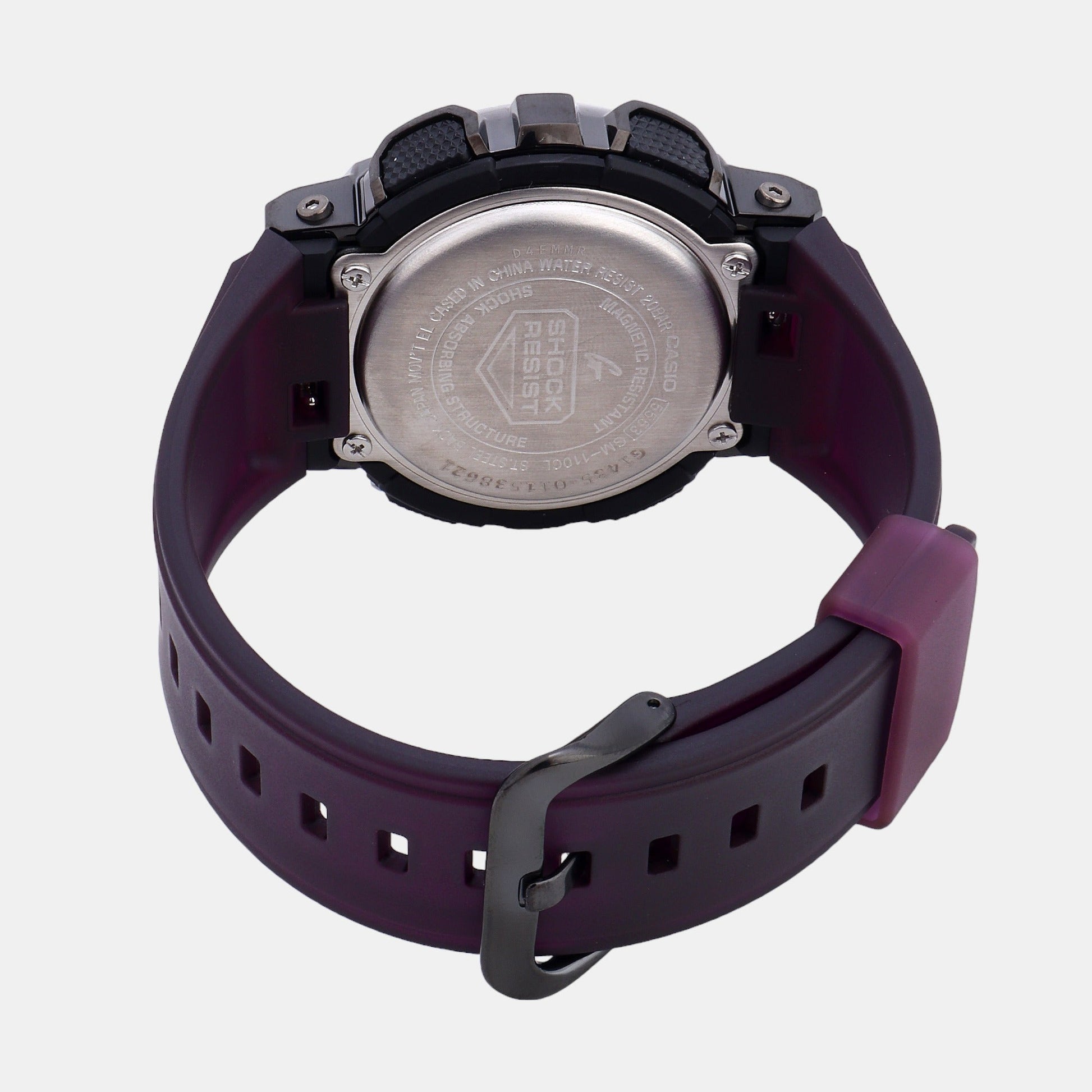 G-Shock Men Quartz Purple Dial Analog-Digital Resin Watch G1435