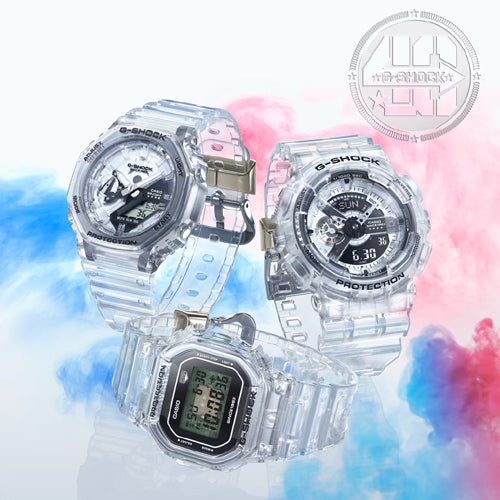 Casio G-Shock G-SHOCK 40th Anniversary CLEAR REMIX 5000 Series Transparent Dial Men 42.8mm G1438 DW-5040RX-7
