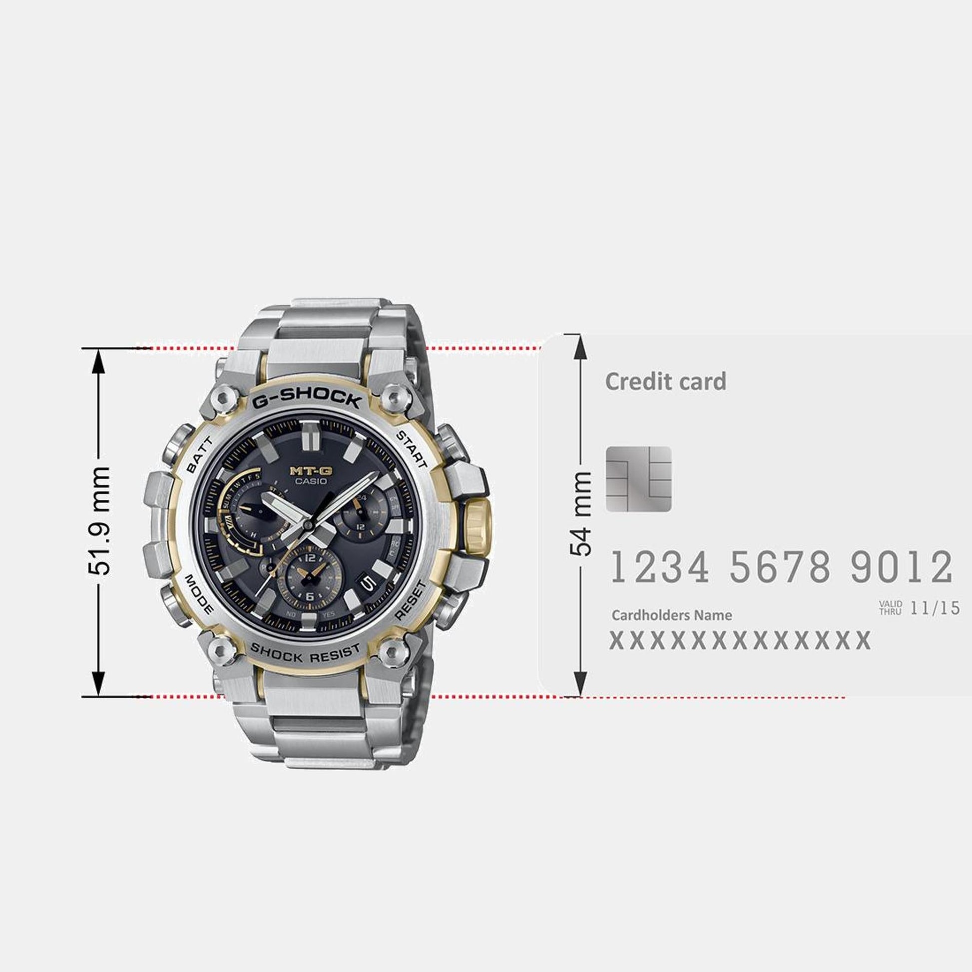 G-Shock Men Quartz Black Dial Chronograph Metal Watch G1446