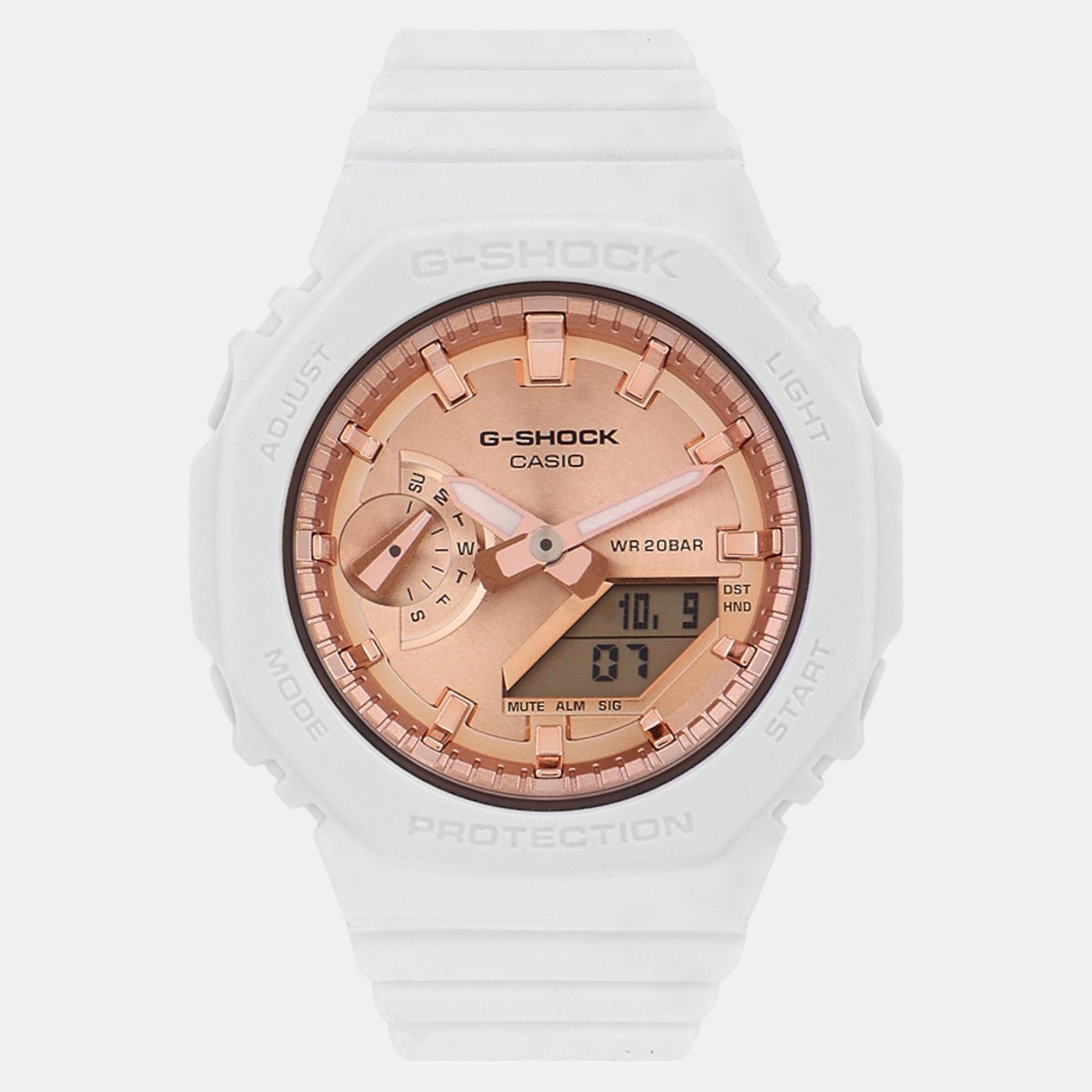 G-Shock Women Quartz Rose Gold Dial Analog-Digital Resin Watch G1461