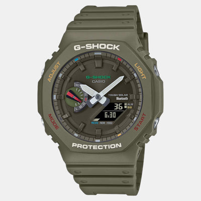 G-Shock Men Quartz Green Dial Analog-Digital Resin Watch G1477