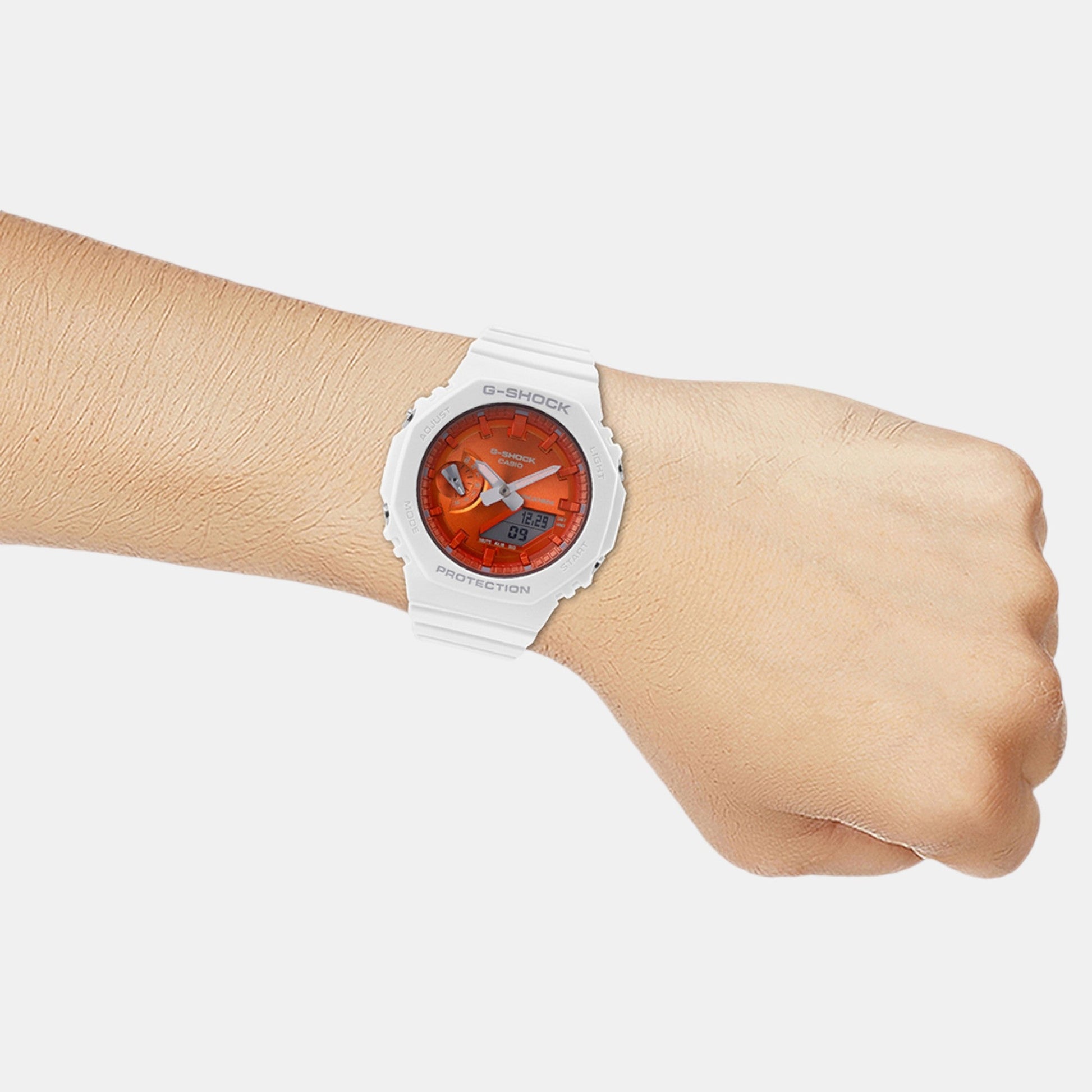 G-Shock Women Quartz Orange Dial Analog-Digital Resin Watch G1491