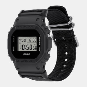 G-Shock Men Quartz Black Dial Digital Fabric Watch G1512
