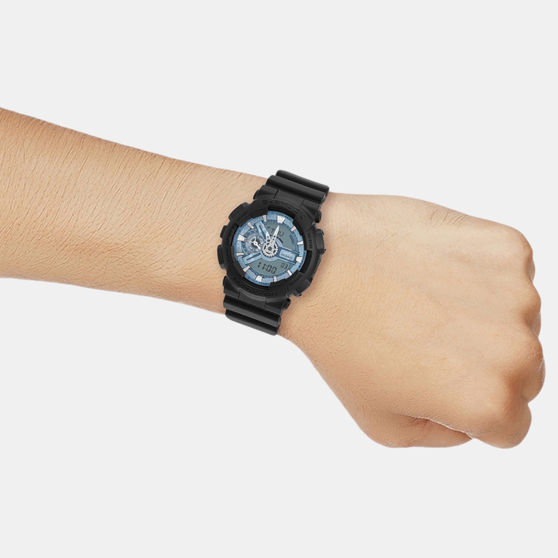 G-Shock Men Quartz Blue Dial Analog-Digital Resin Watch G1518