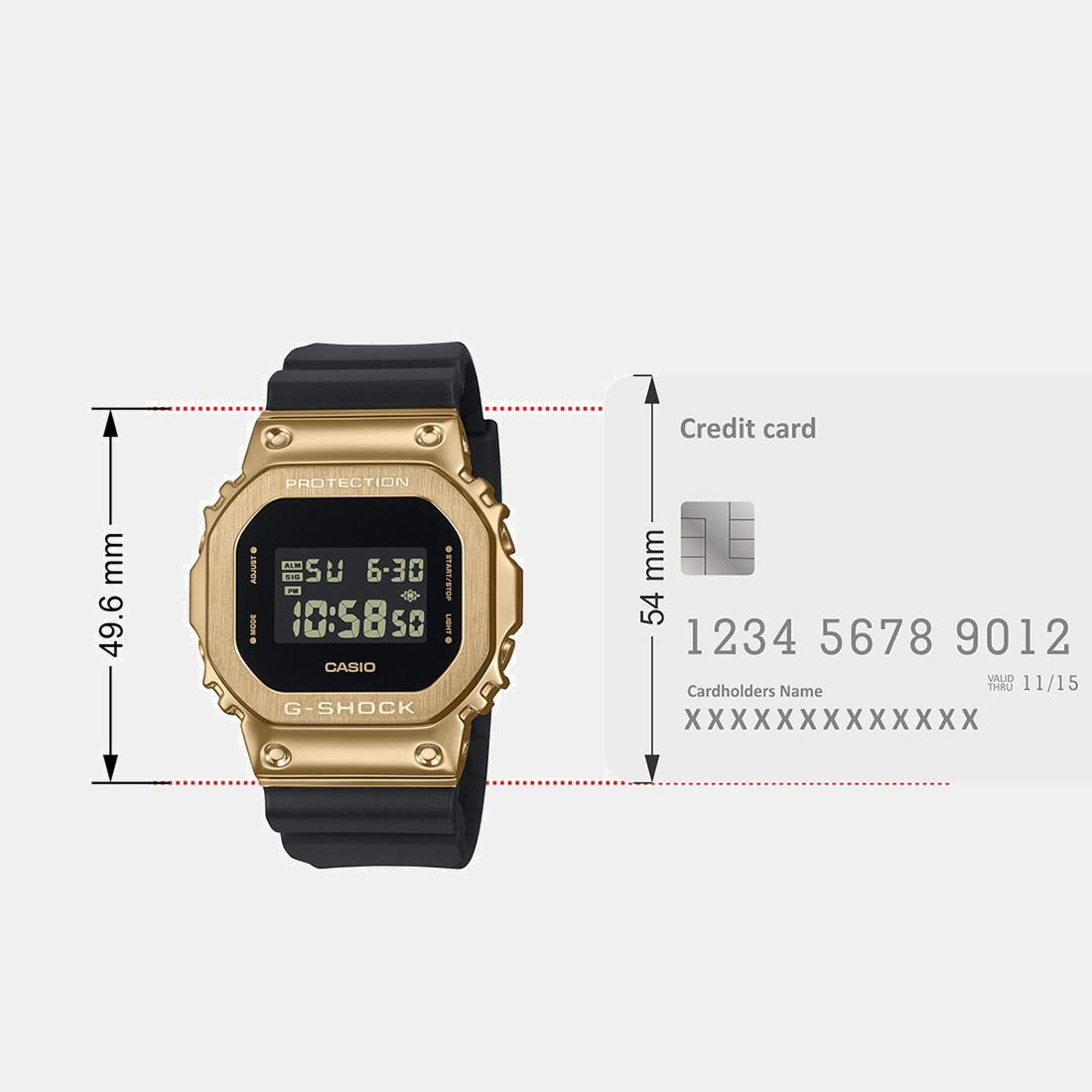 G-Shock Men Quartz Black Dial Digital Resin Watch G1528