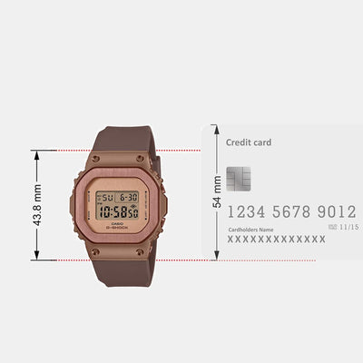 G-Shock Women Quartz Rose Gold Dial Digital Resin Watch G1534