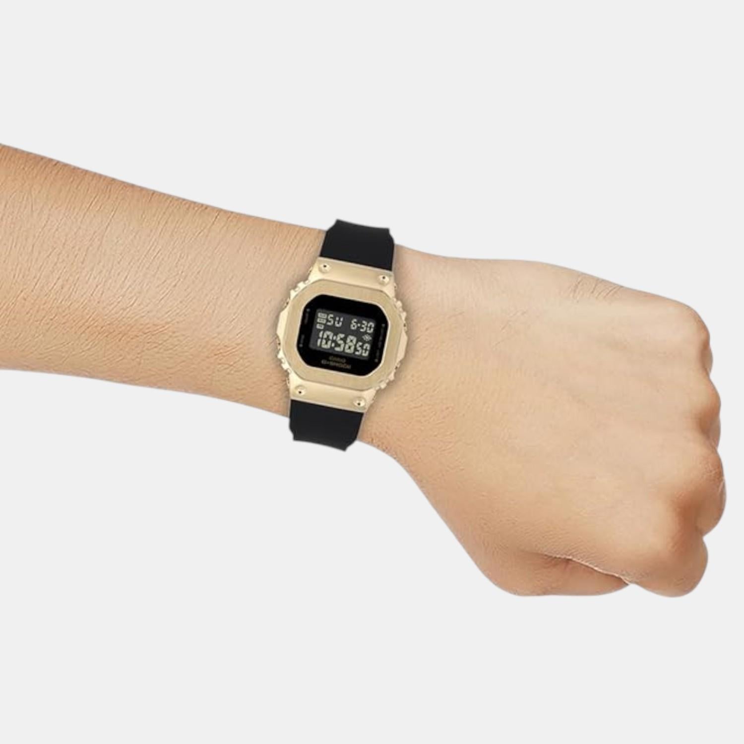 G-Shock Women Quartz Gold Dial Digital Resin Watch G1535
