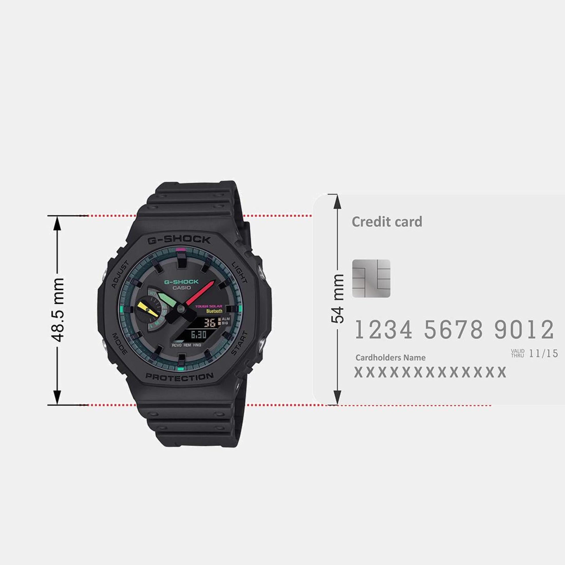 G-Shock Men Quartz Black Dial Analog-Digital Resin Watch G1554