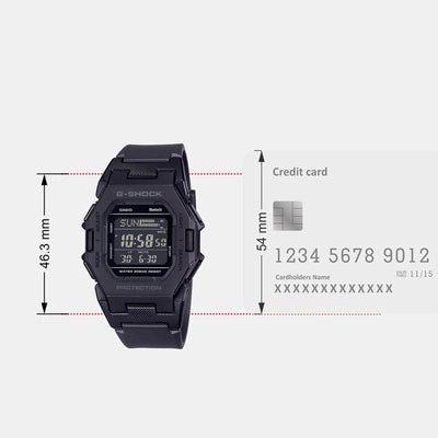 G-Shock Men Quartz Black Dial Digital Resin Watch G1555