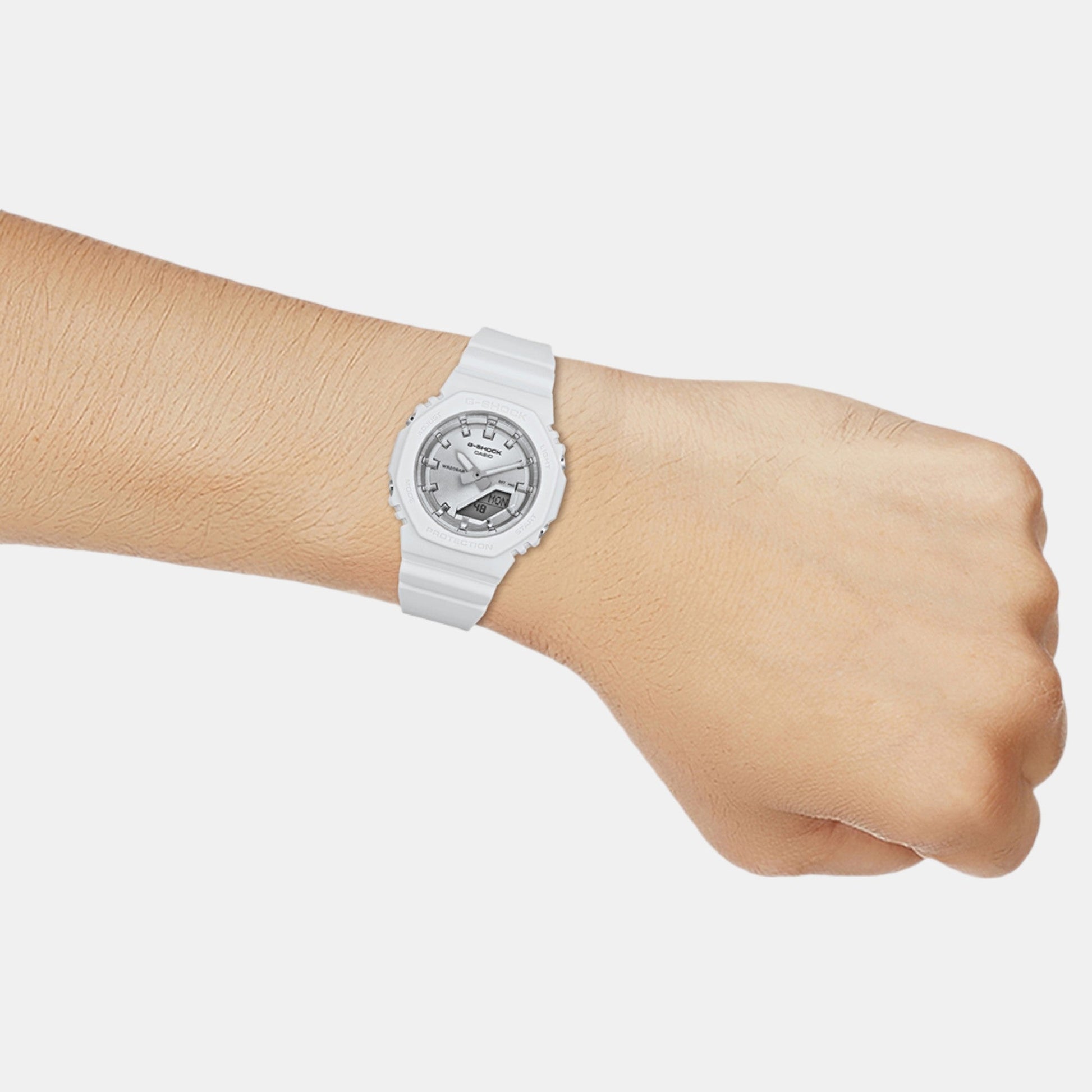 G-Shock Women Quartz White Dial Analog-Digital Resin Watch G1560