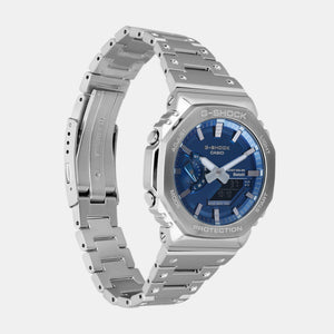 G-Shock Men Quartz Blue Dial Analog-Digital Stainless Steel Watch G1563
