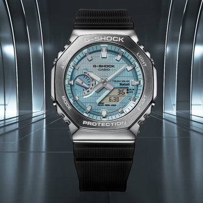 Casio G-Shock G-Steel Ice Blue Dial Men 44.4mm G1582 GBM-2100A-1A2