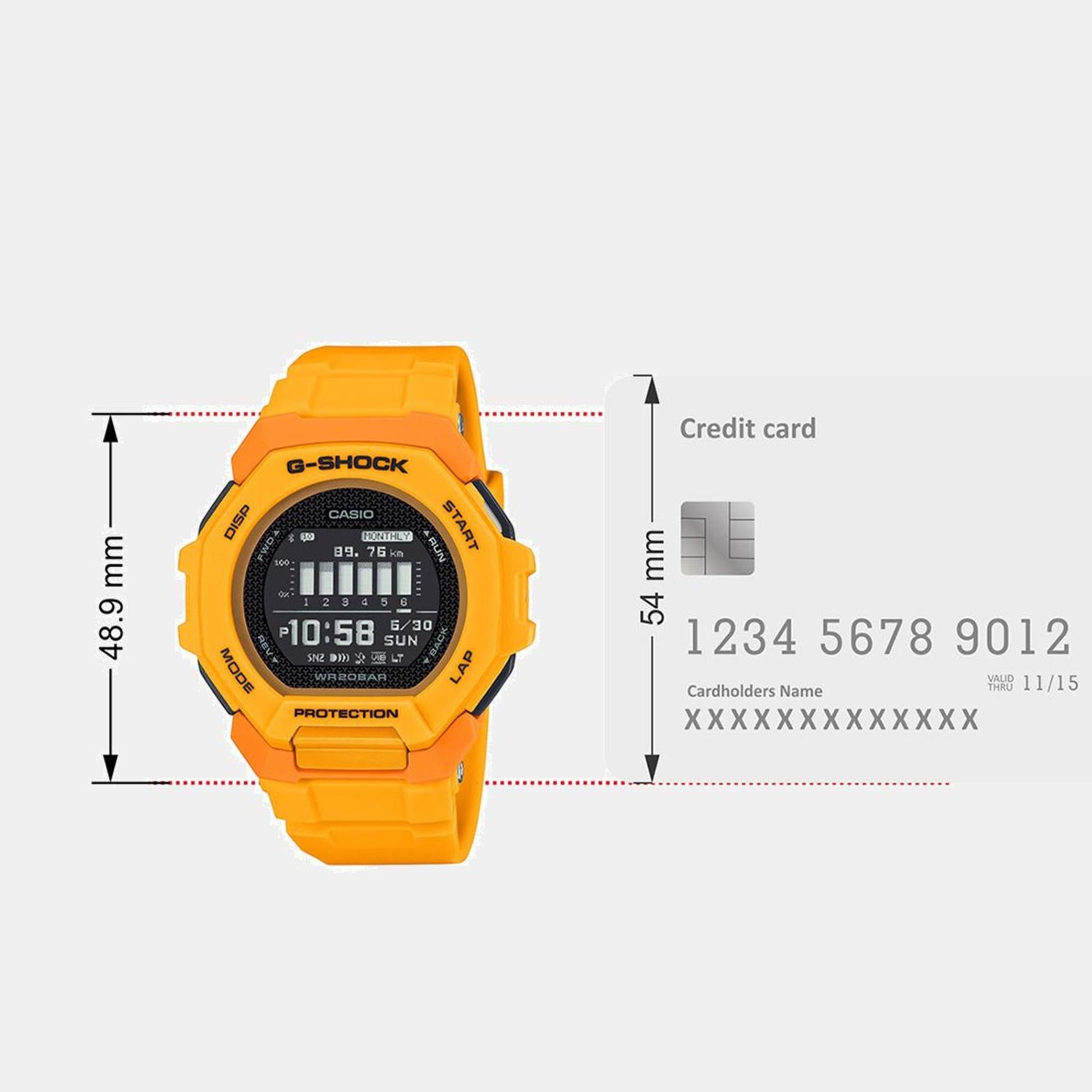 G-Shock Men Quartz Black Dial Digital Resin Watch G1588