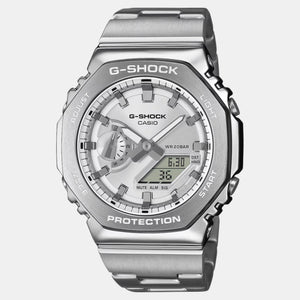 G-Shock Men Quartz Silver Dial Analog-Digital Stainless Steel Watch G1612